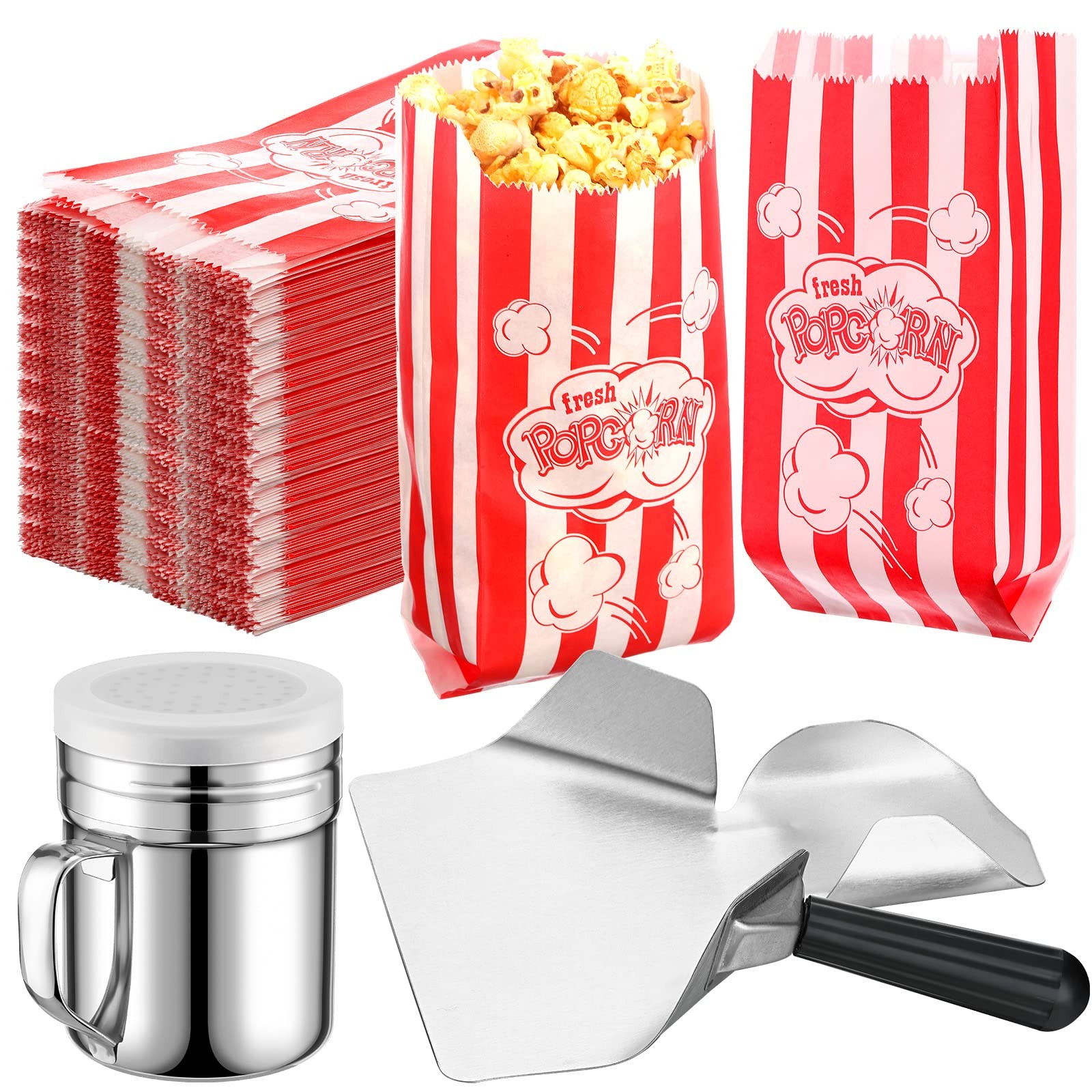 Potchen 502 Pieces Popcorn Machine [‘red’, ‘white’, ‘silver’, ‘plastic’]