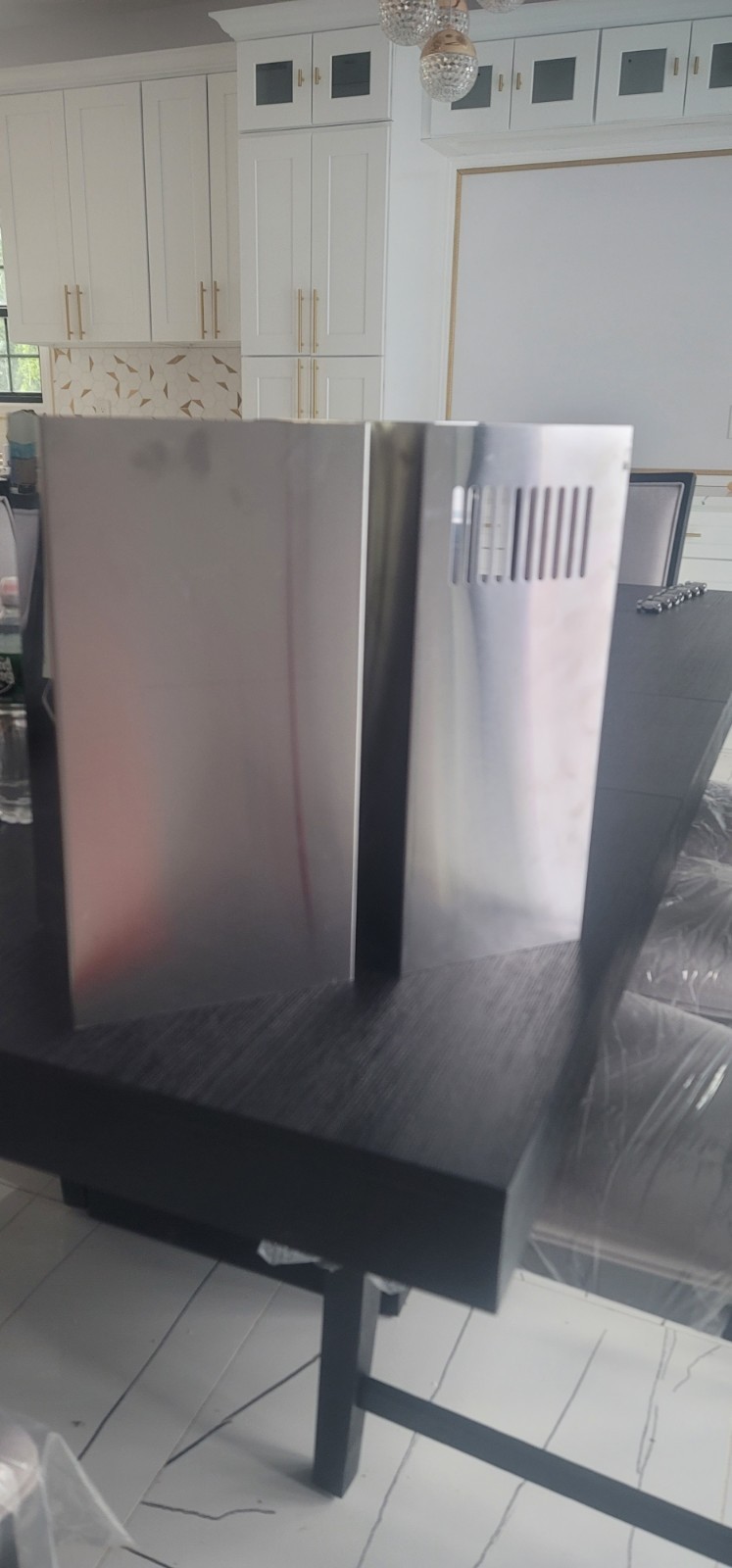 Stainless Steel Wall Mount Chimney Extension for FIREGAS Glass Range Hood