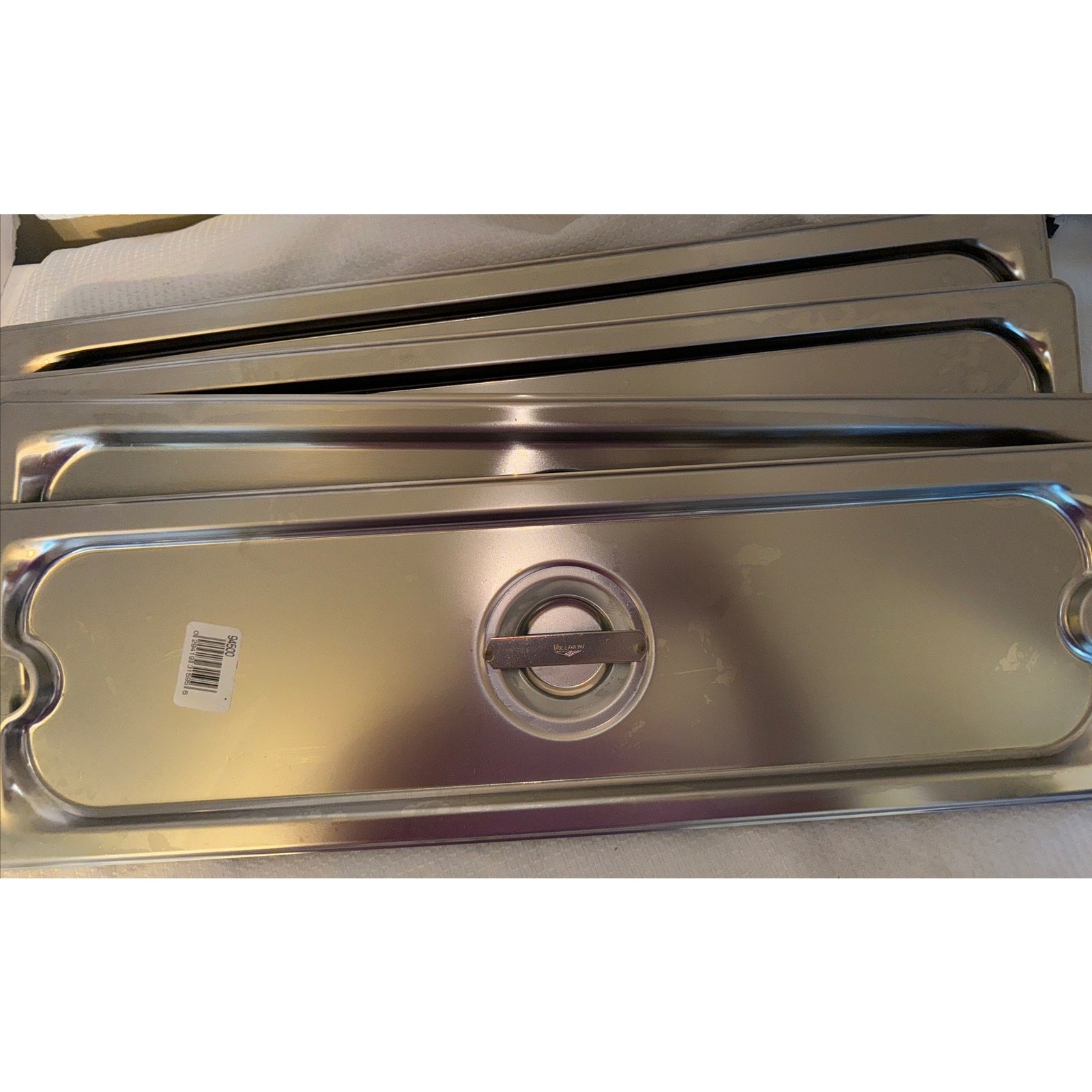 Vollrath Super Pan 3 Stainless Steel Slotted Steam Table Pan Cover 1/2 Size 5