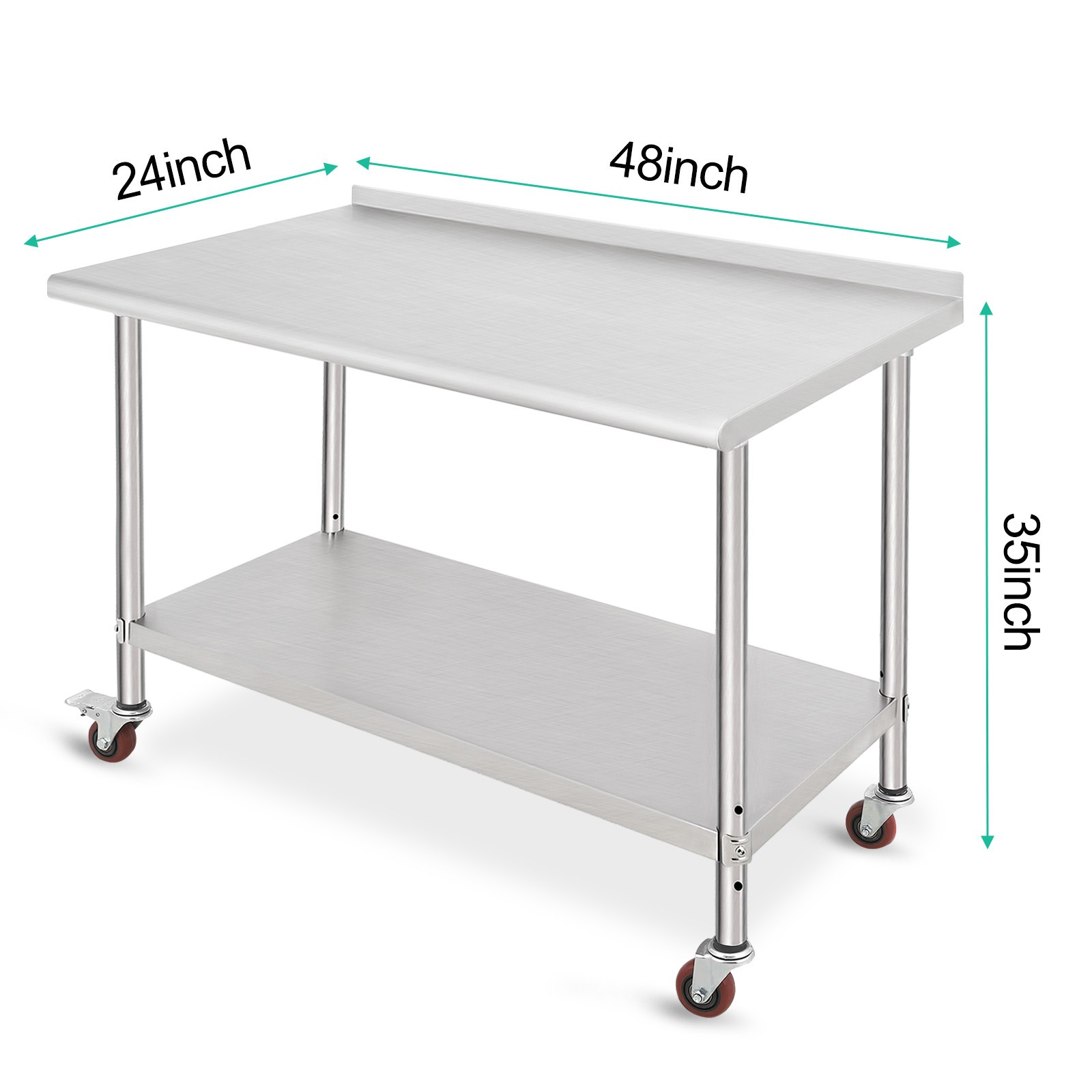 Stainless Steel Prep Table 24/36/48/60/70» NSF Commercial Kitchen Work Table