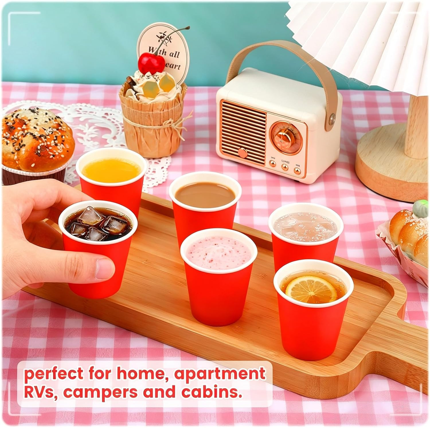 3 Oz Disposable Paper Cups, 50 Pack Bathroom Cups, 88Ml Small Paper Cups, Paper
