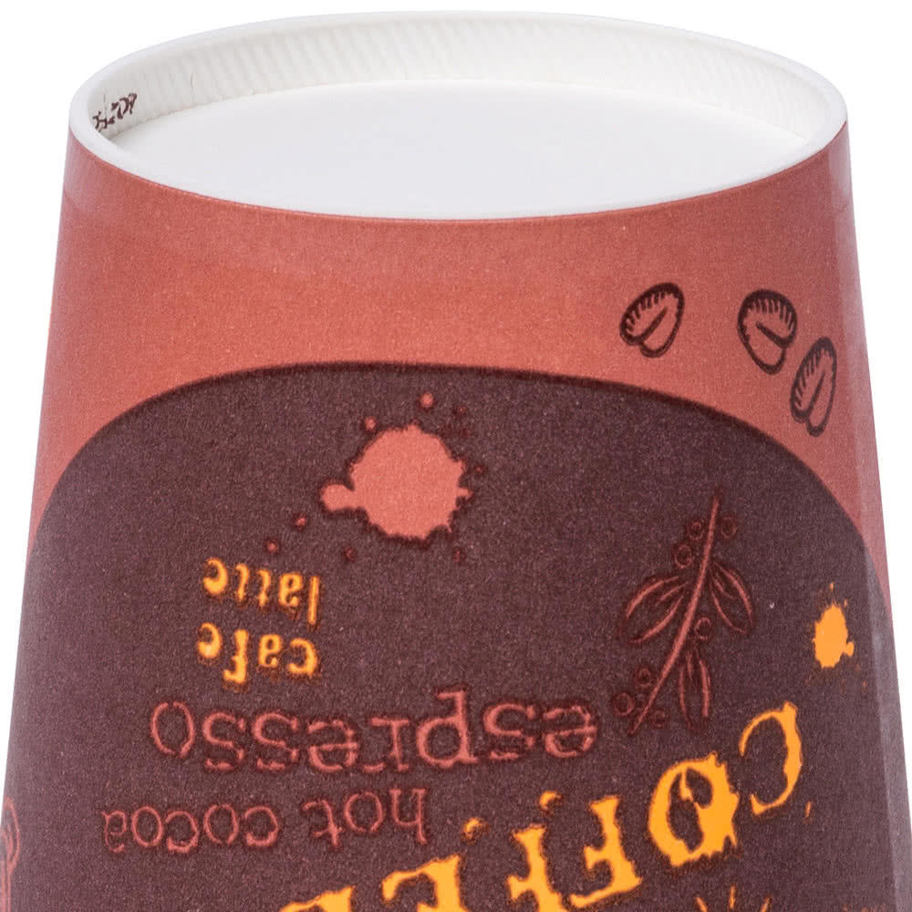 1200 CASE 20 Oz Print Poly Paper Hot Cup Tea Coffee Chocolate Take Out