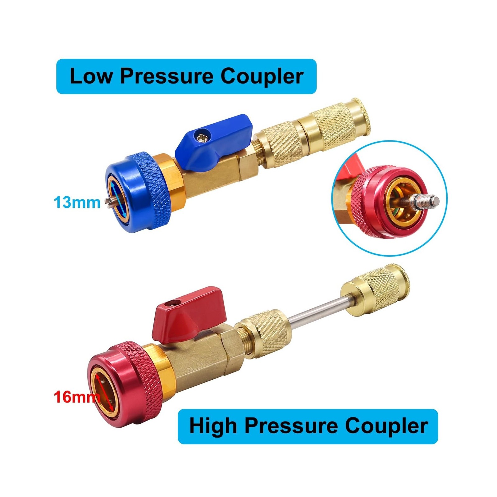 TWTADE R134A Valve Core Quick Remover Installer Tool Kit – High Low Pressure …
