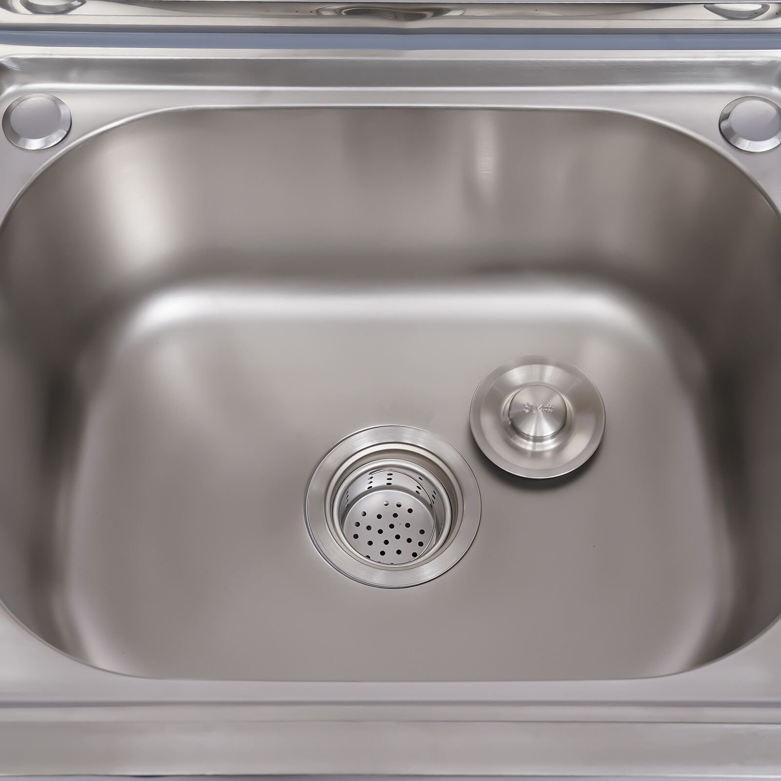 Utility Prep Sink 1 Compartment Stainless Steel Single Basin Bowl Kitchen Sink