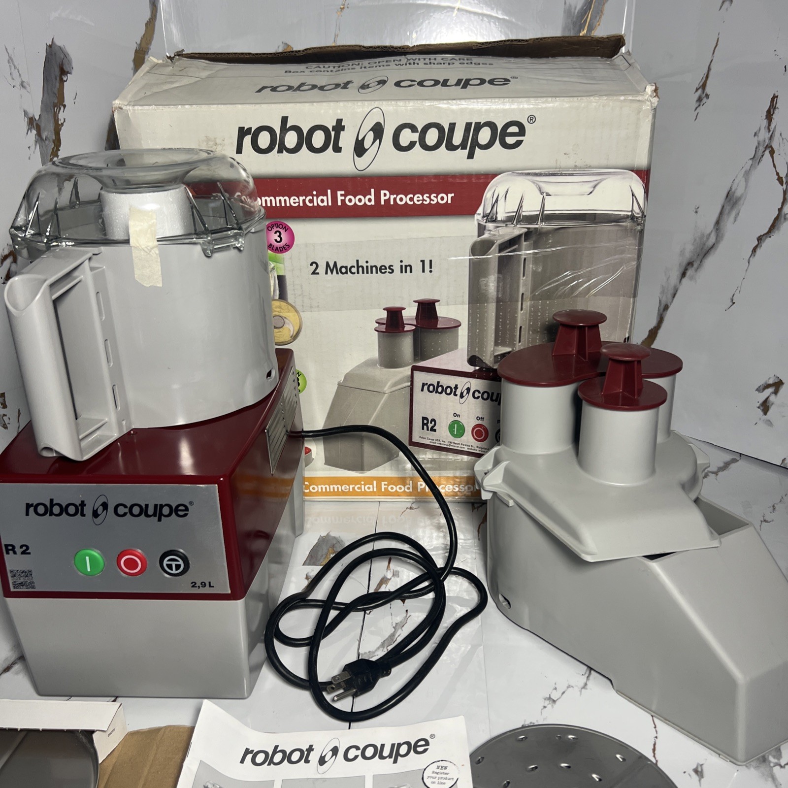 Robot Coupe R2 N Food Processor with Continuous Feed And Discs / Combination