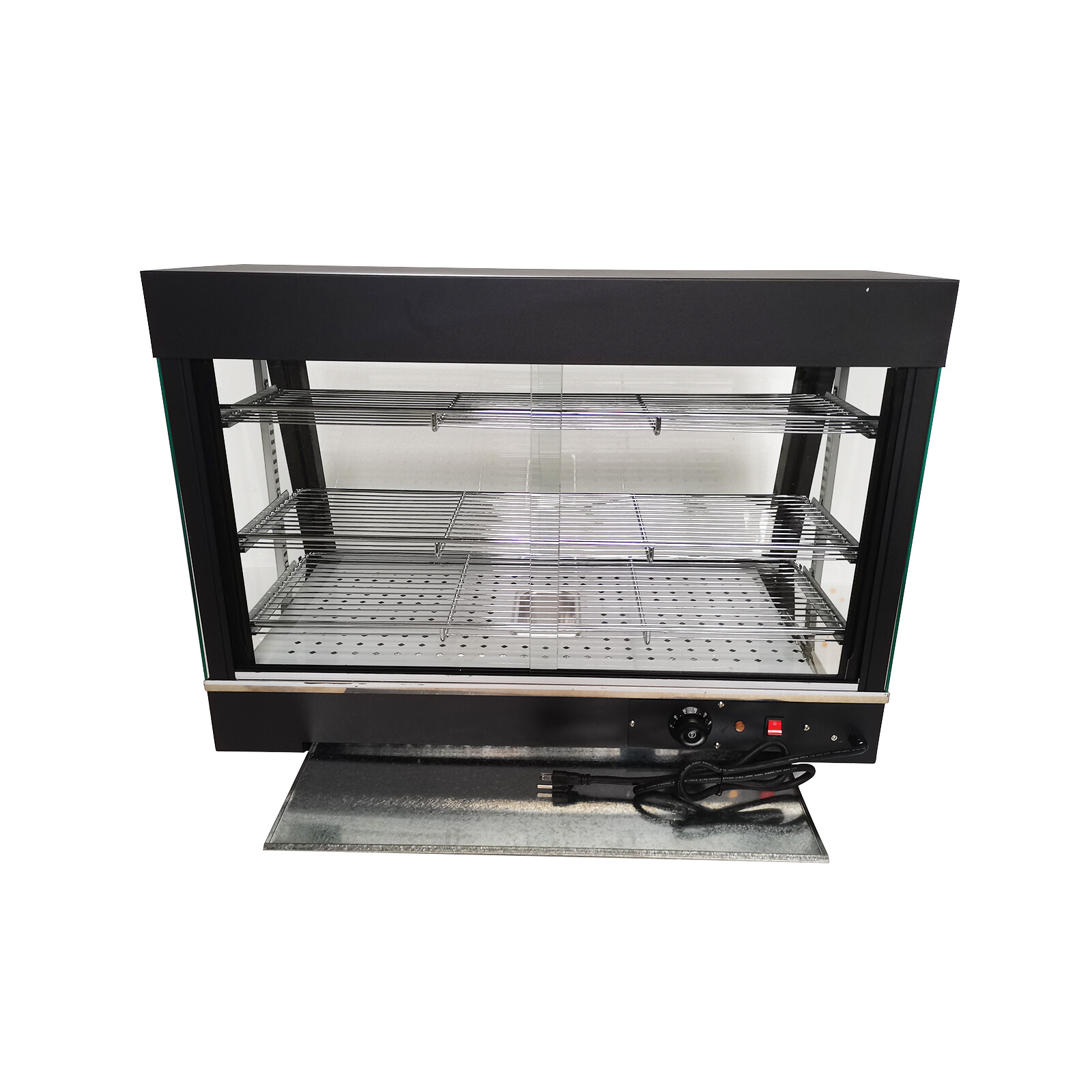 PreAsion 35″Commercial Desktop Food Display Cabinet Egg Tart Heating Insulation