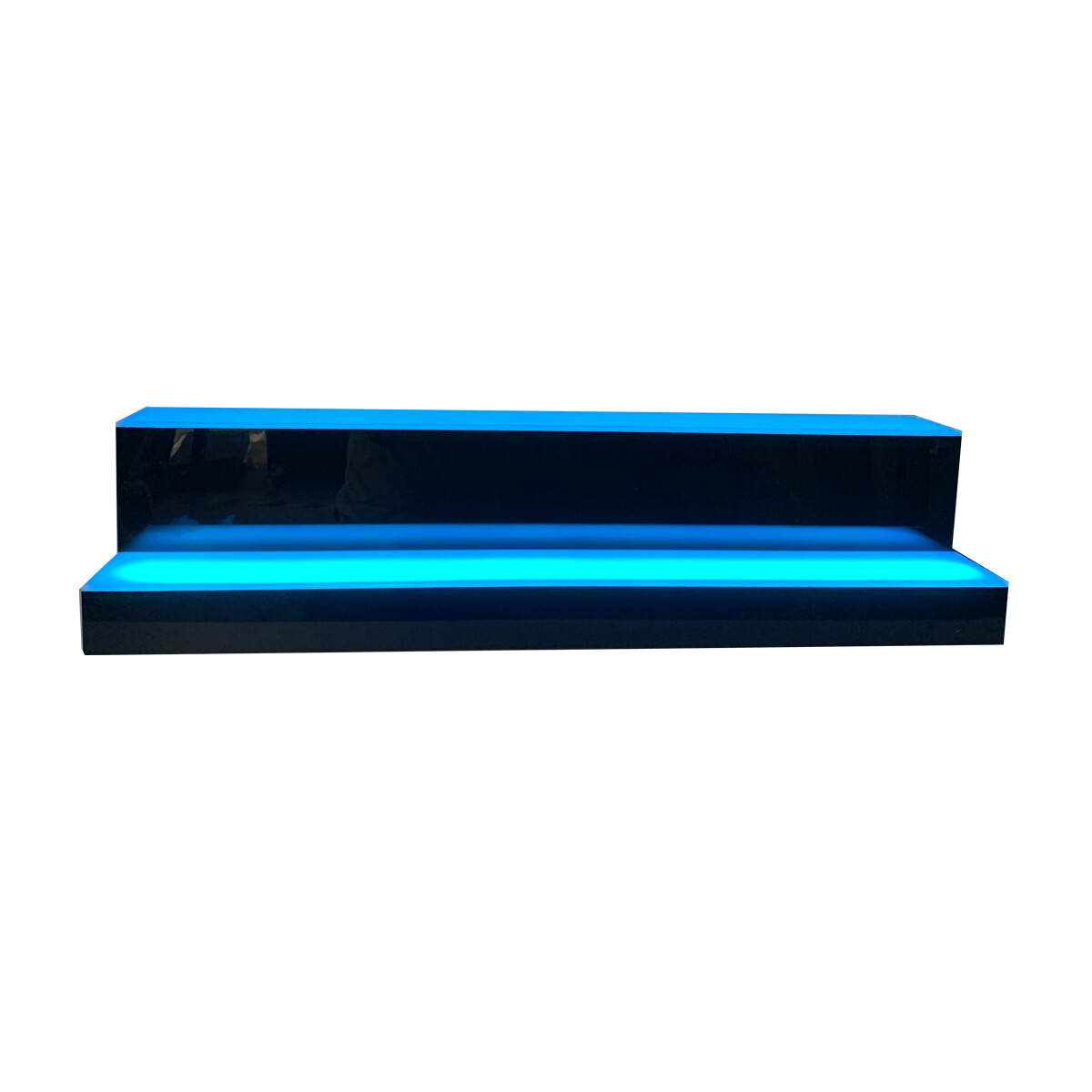 31″ Acrylic LED Lighted Bar 2 Stage Display Liquor Bottle Shelf 7 Preset Color