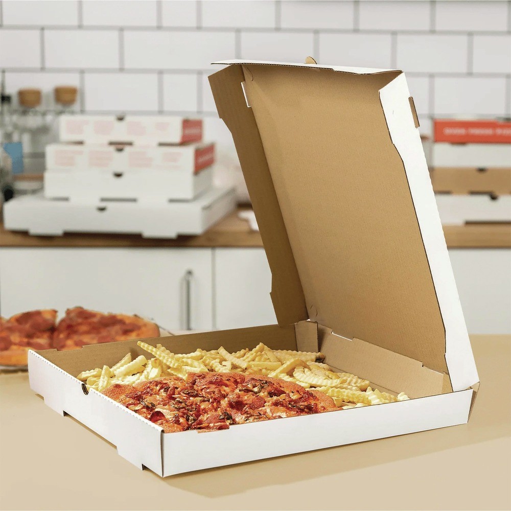 Karat FPPBF16W 16 in. x 16 in. x 1.97 in. Corrugated Boxes – WT/BN (50/BD) New