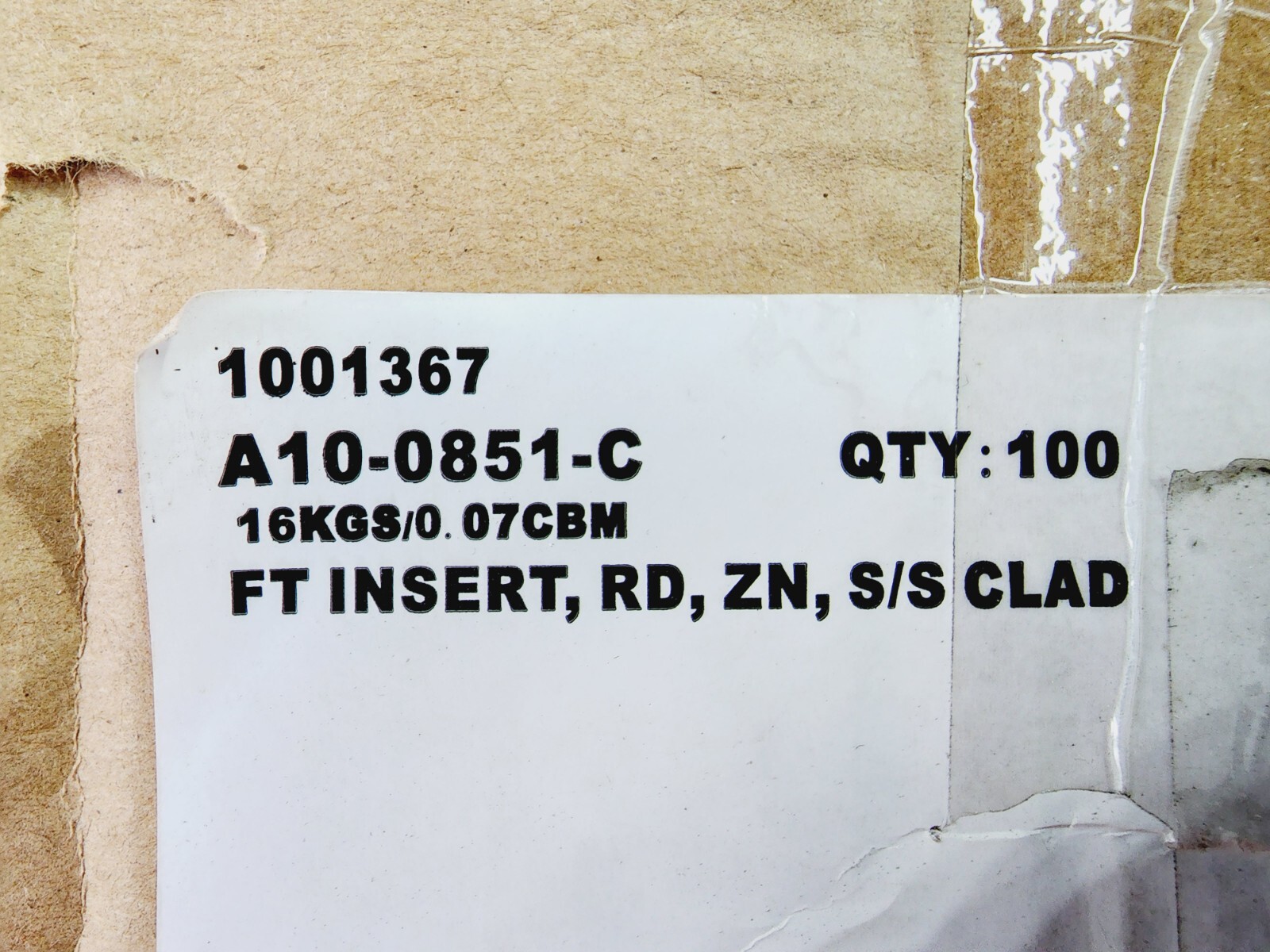 Lot of 4- Component Hardware Group A10-0851-C Zinc Clad Stainless Steel Foot