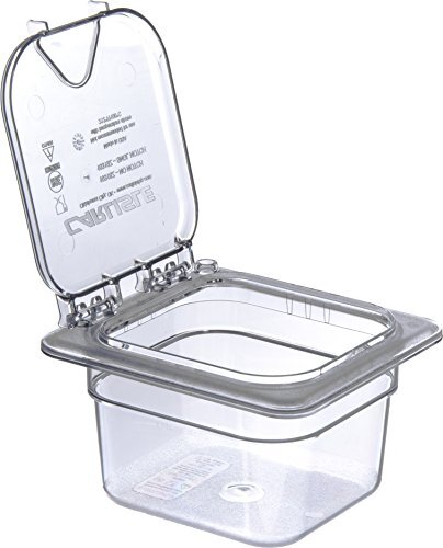 Plastic Food Pan 1/6 Size 4 Inches Deep Clear for Kitchens and Restaurants