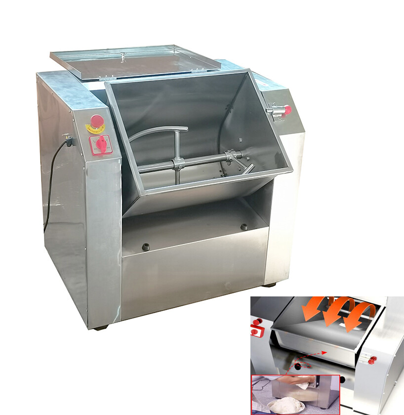 33Lbs Commercial Dough Mixer 110V Food Mixer Flour Mixer with90° Tilt Bowl+Knife