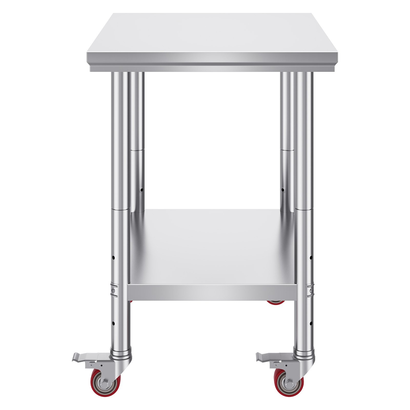 Stainless Steel Work Table 30 x 24 x 33 Inch, 700 LBS Load Capacity with 4 Wheel