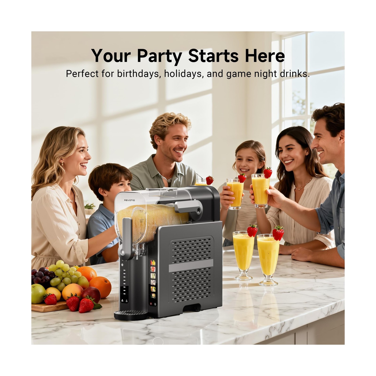 Slushie Machine for Home, 88 oz Slushy Machine, No Ice Needed Frozen Drink Ma…