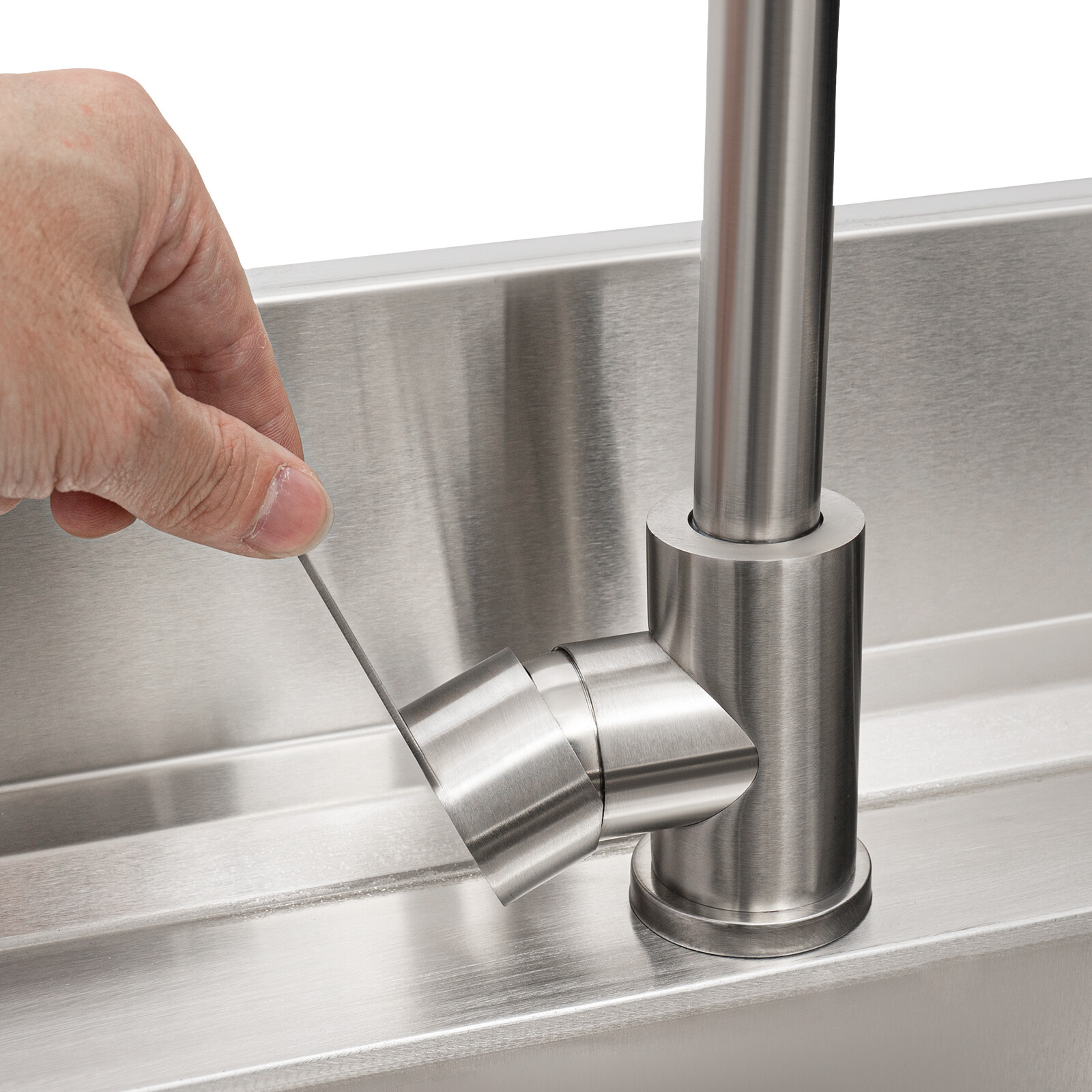 47″ Commercial Kitchen Sink Prep Table w/ Faucet Stainless Steel 1 Compartment