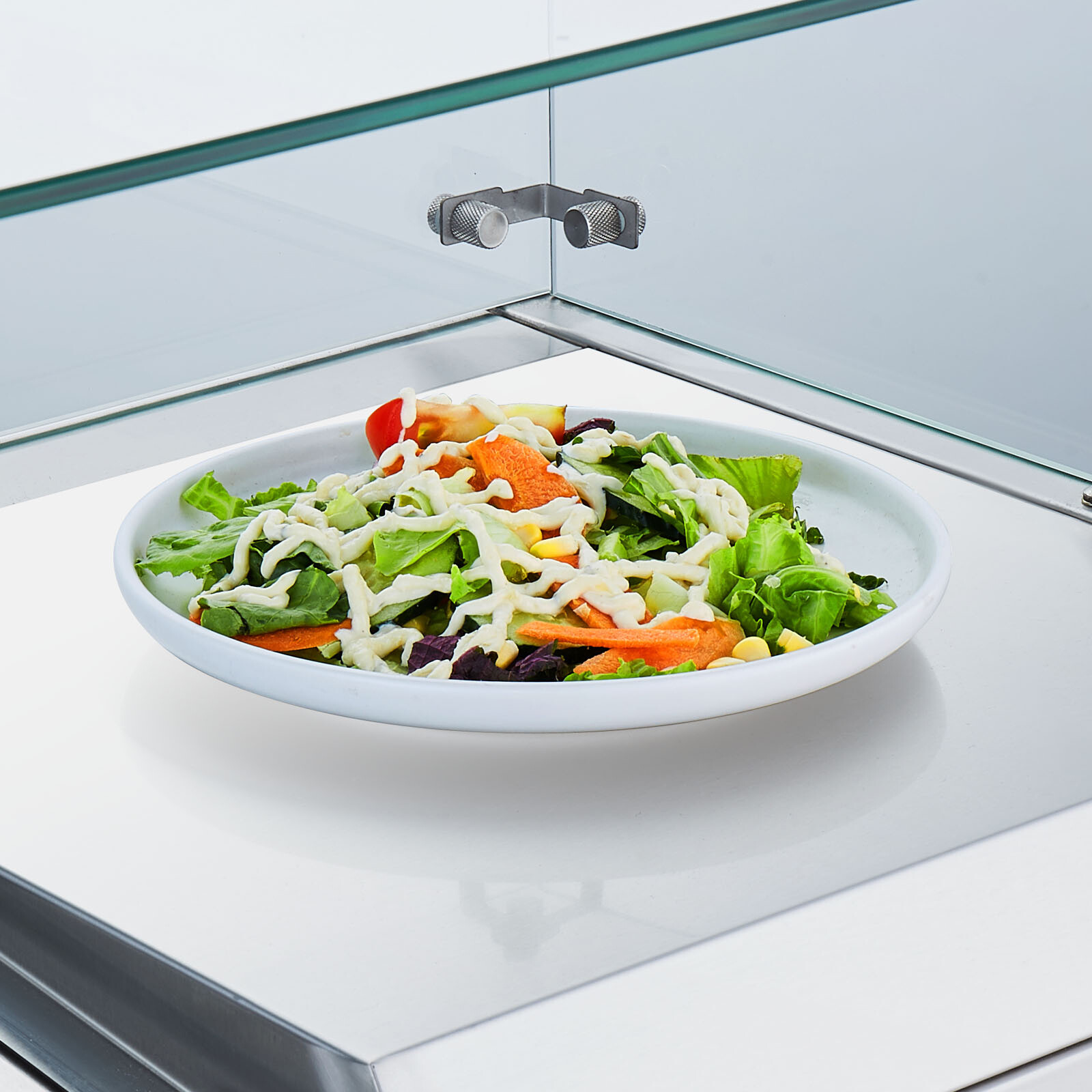 VEVOR 55″ Countertop Refrigerated Salad Pizza Prep Station 140 W Glass Guard ETL
