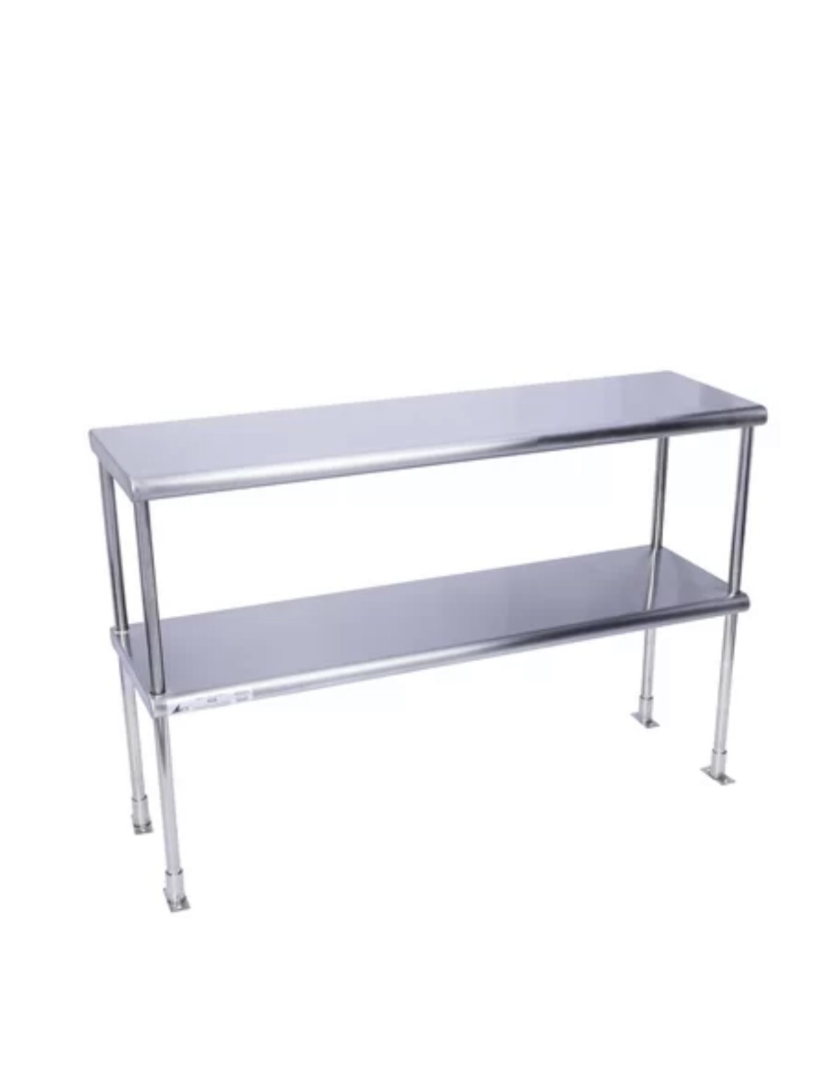 Stainless Steel Adjustable Double Overshelf for Work Table 18″x60″ – TOP Mount