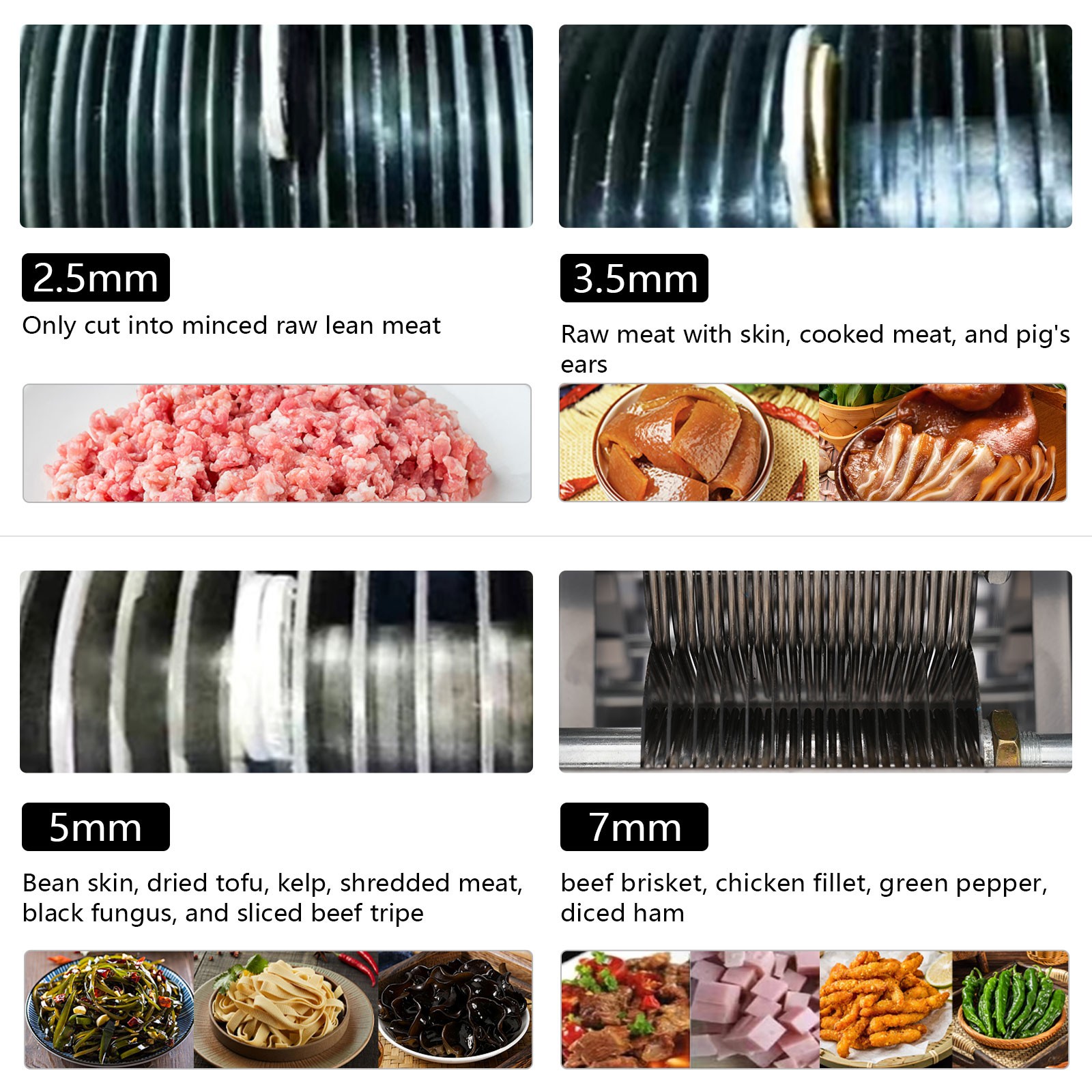 850W Electric Meat Cutter Food Cutting Machine 310r/min Kitchen Hotel Restaurant