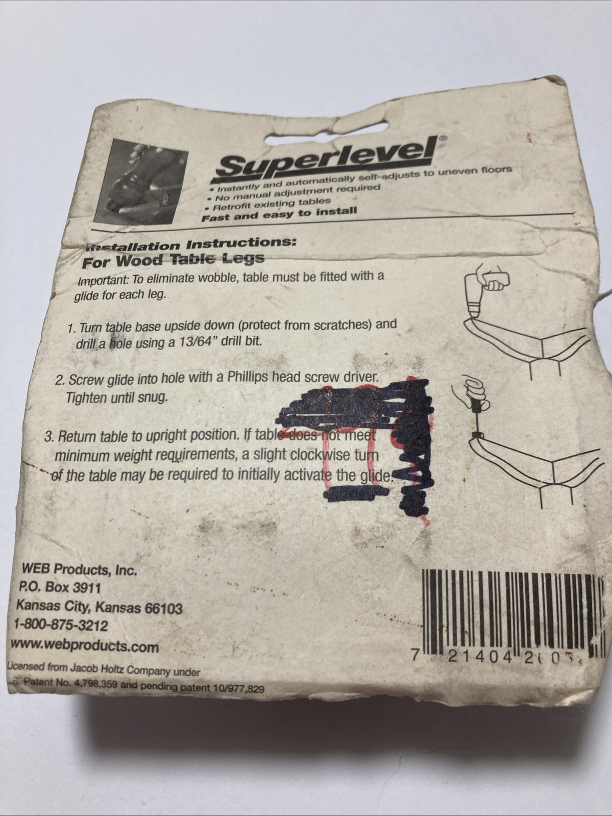 4 pcs Superlevel® Self-Adjusting Glide Wobbly Tables – Level Table Leg