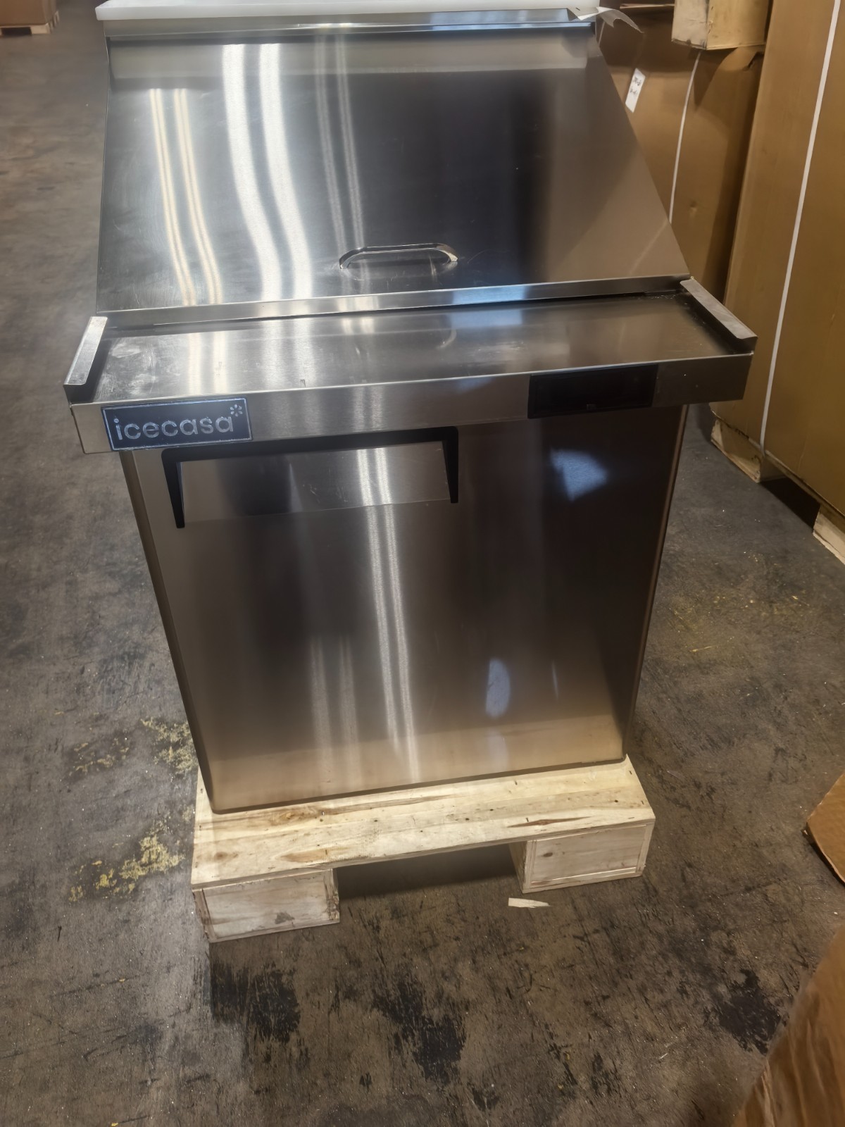 ICECASA 27″ Mega Top Sandwich Prep Table Fridge, 1 Door Food Cooler – Open Box