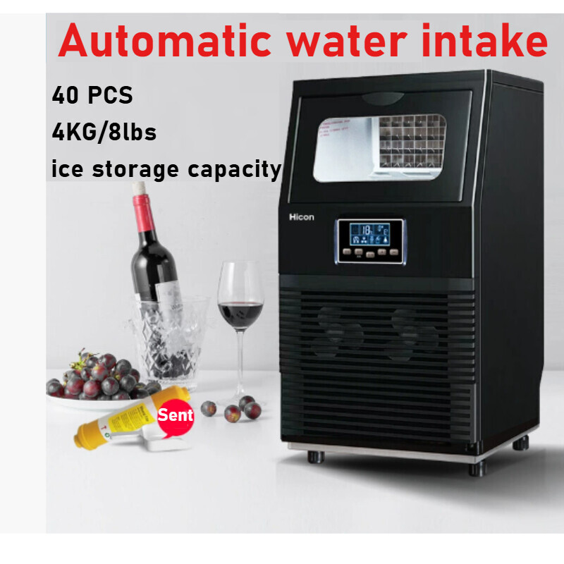 40 Ice Grid Portable Self-Cleaning Electric Automatic lce Maker Machine 110lbs