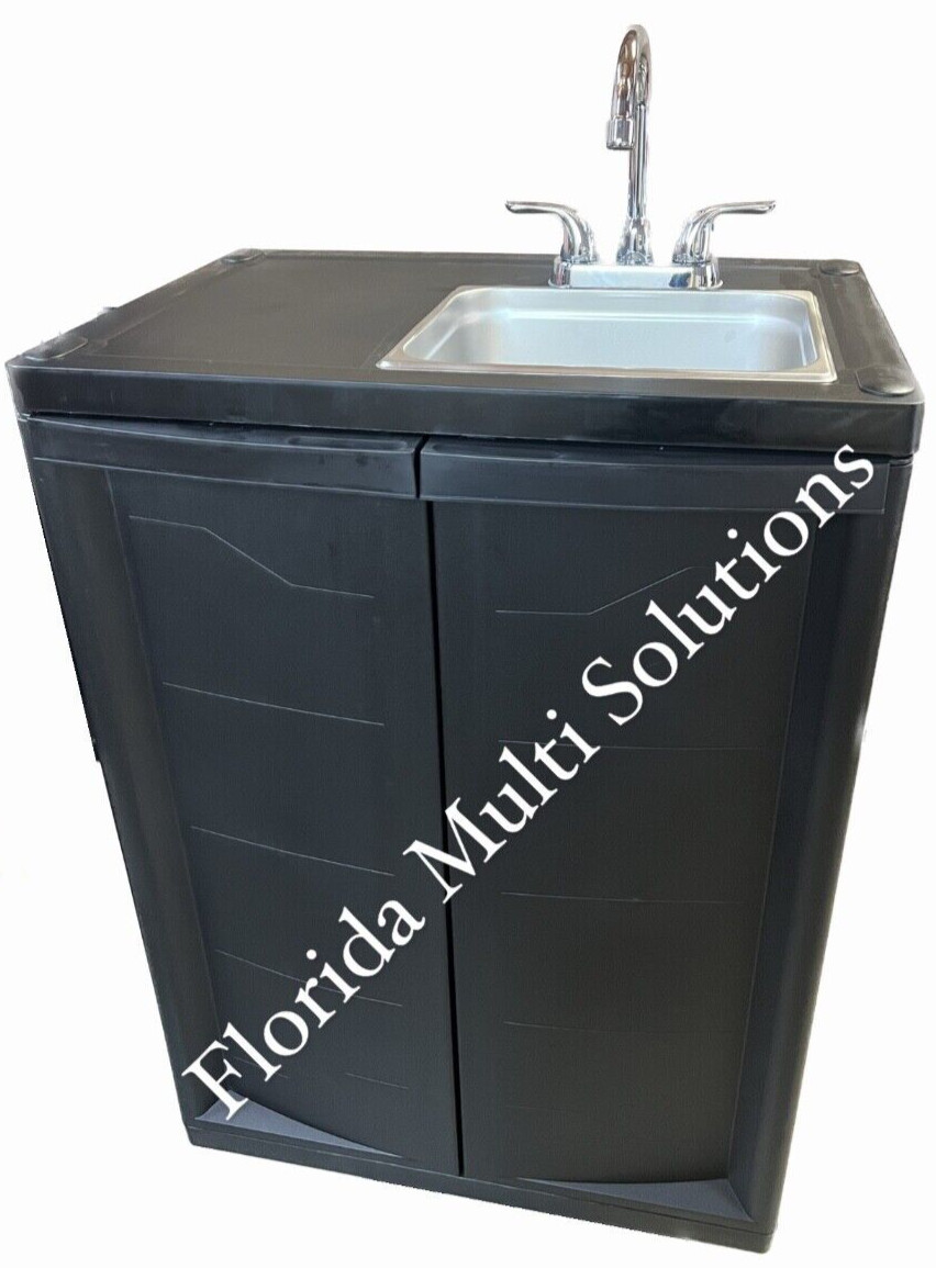 Portable Hand Wash Sink with Hot and Cold Water with NSF Parts 110V ( Side Sink)