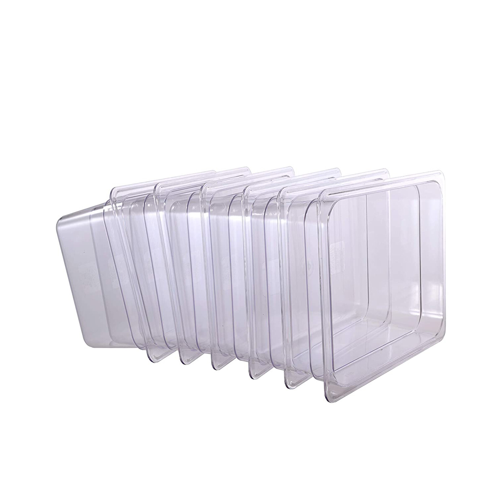 Hakka 6 Pack 1/2 Size Food Pan 2.5″ Deep Clear Polycarbonate Storage Table Pan