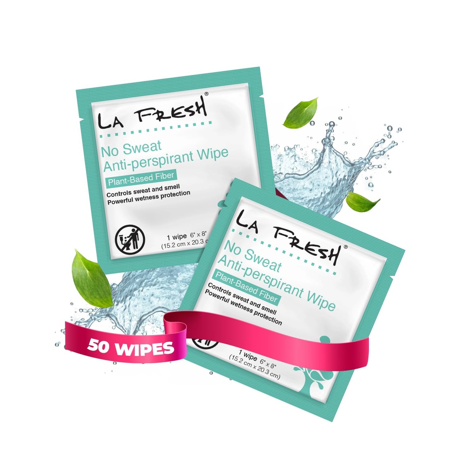 La Fresh Travel Lite Antiperspirant and Body Wipes – 50 Individually Wrapped …