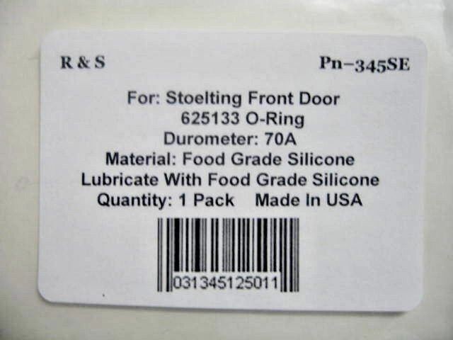 Stoelting Front Door O-Ring 625133 / R&S 345SE / Food Grade Silicone Material