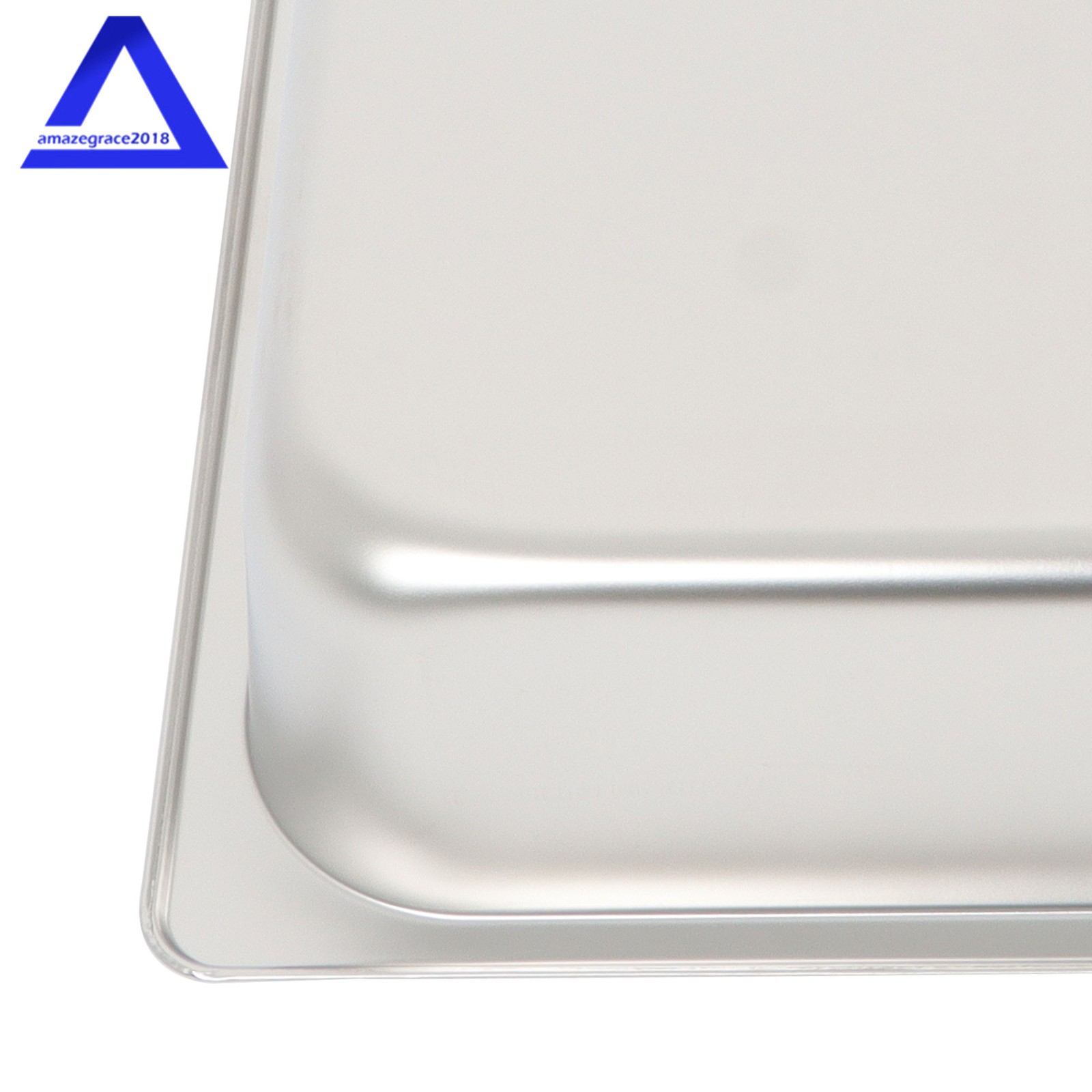 Steam Table Hotel Pans 1/1 Size 4″ Deep 2Pcs Stainless Steel Metal Tray with Lid