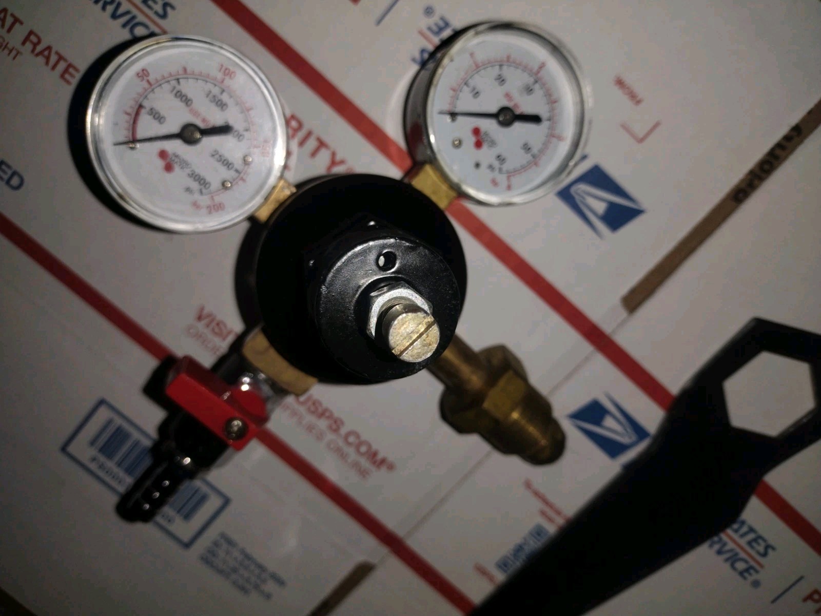 Micro Matic Double Nitrogen Regulator Draft Beer Keg System 0-60 PSI Supply Feed