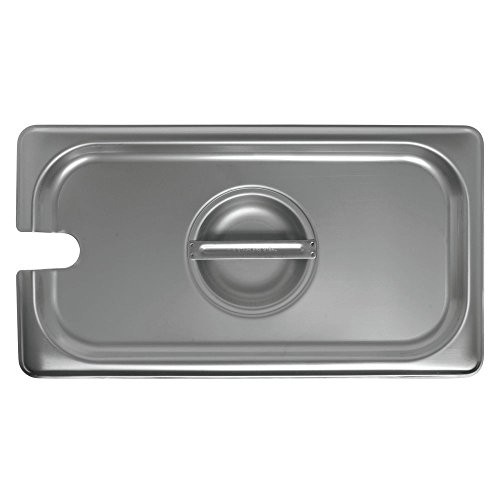 HUBERT Slotted Steam Table Pan Cover 24 Gauge Stainless Steel 1/3 Size