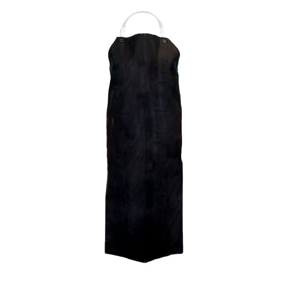 Black Heavy Duty Nitrile Industrial Bib Apron Chemical and Oil Resistant