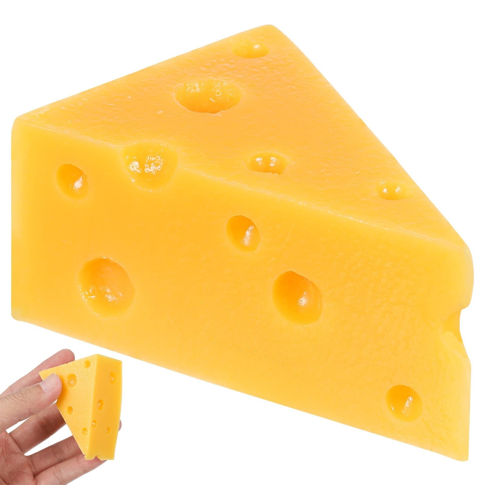 Realistic Fake Cheese Wedge Prop – Resin Artificial Cake Slice for Bakery Displa