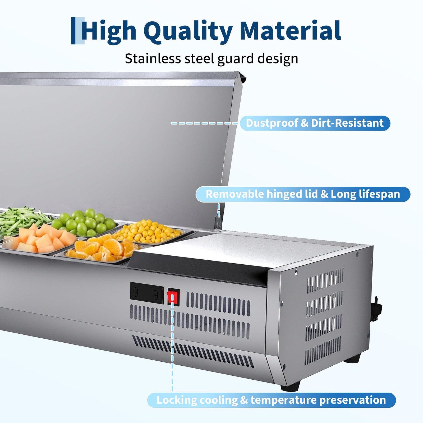 Prep Station, W Countertop Refrigerated Preparation Table, with One 1/3 Pan 130