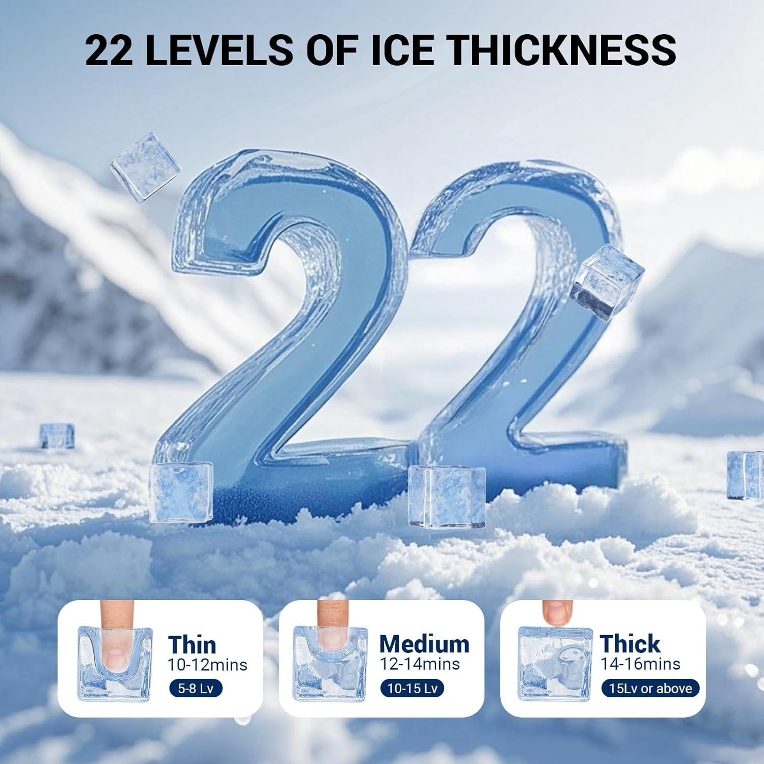 Commercial Ice Maker 780LBS/24H Ice Machine with 450 LBS Storage Ice in 8-15 min
