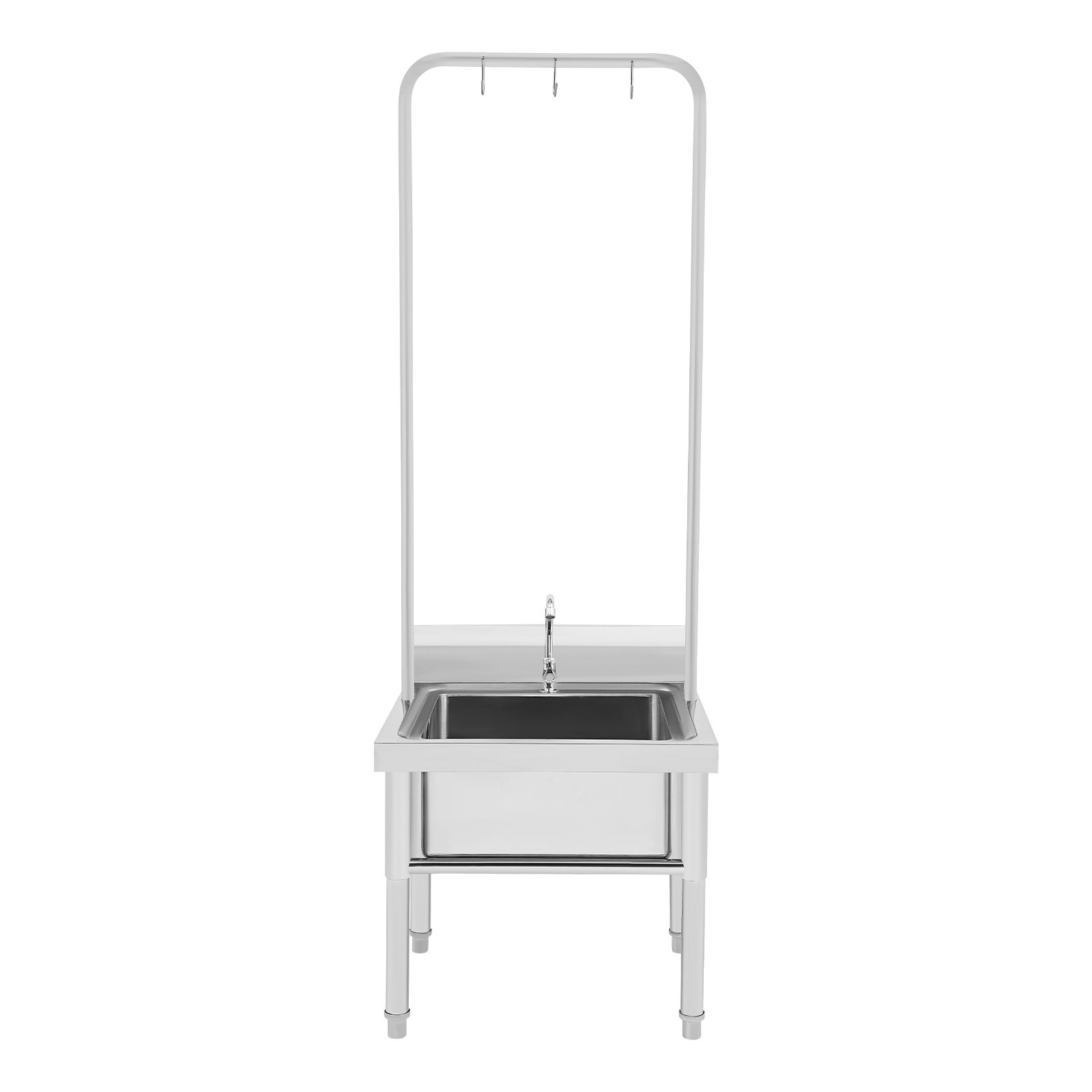 Commercial Mop Sink Stainless Steel Floor Mop Sink with Hanging Rod and Hook