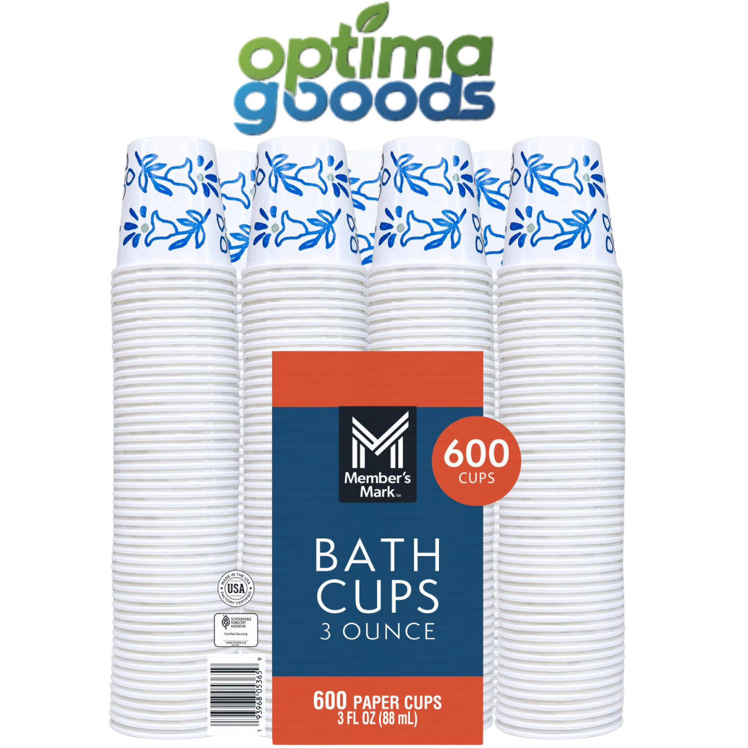 Member’s Mark Printed Paper Bath Cold Cups 3 oz 600 Count Disposable Cups.