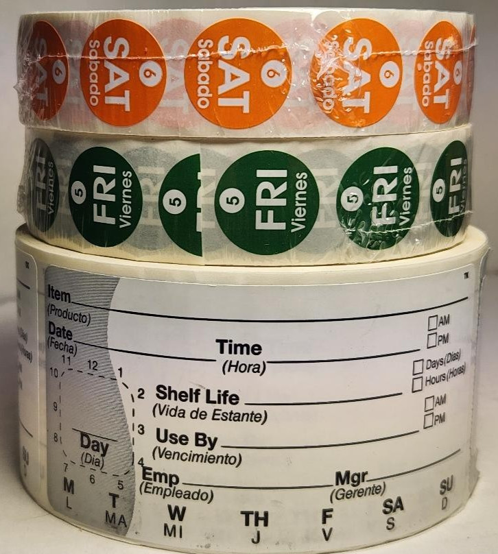 Removable Food Rotation Prep Labels | 2 x 4″ Inch | 500 Pack *Plus Extras