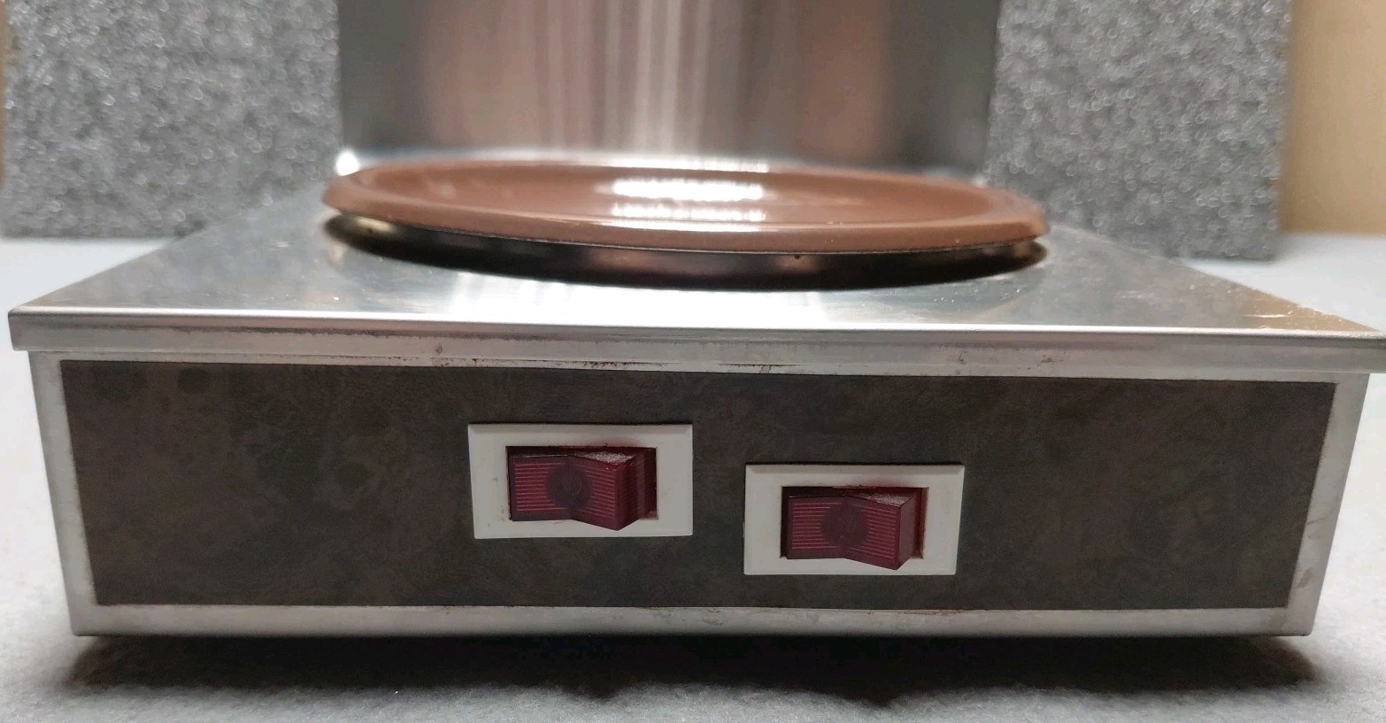 Vtg SILEX Stainless Steel Dual Burner Coffee Pot Warmer Hot Plate 200w WORKING