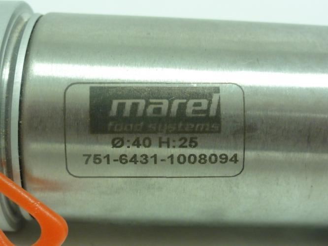 188557 Old-Stock; Marel 751-6431-1008094 Air Cylinder; 40mm Bore; 25mm Stroke