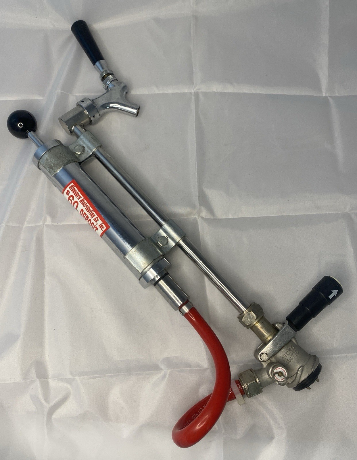 Micro Matic SK18403 8″ Deluxe Picnic Keg Pump Chrome Metal Rod Faucet – Used