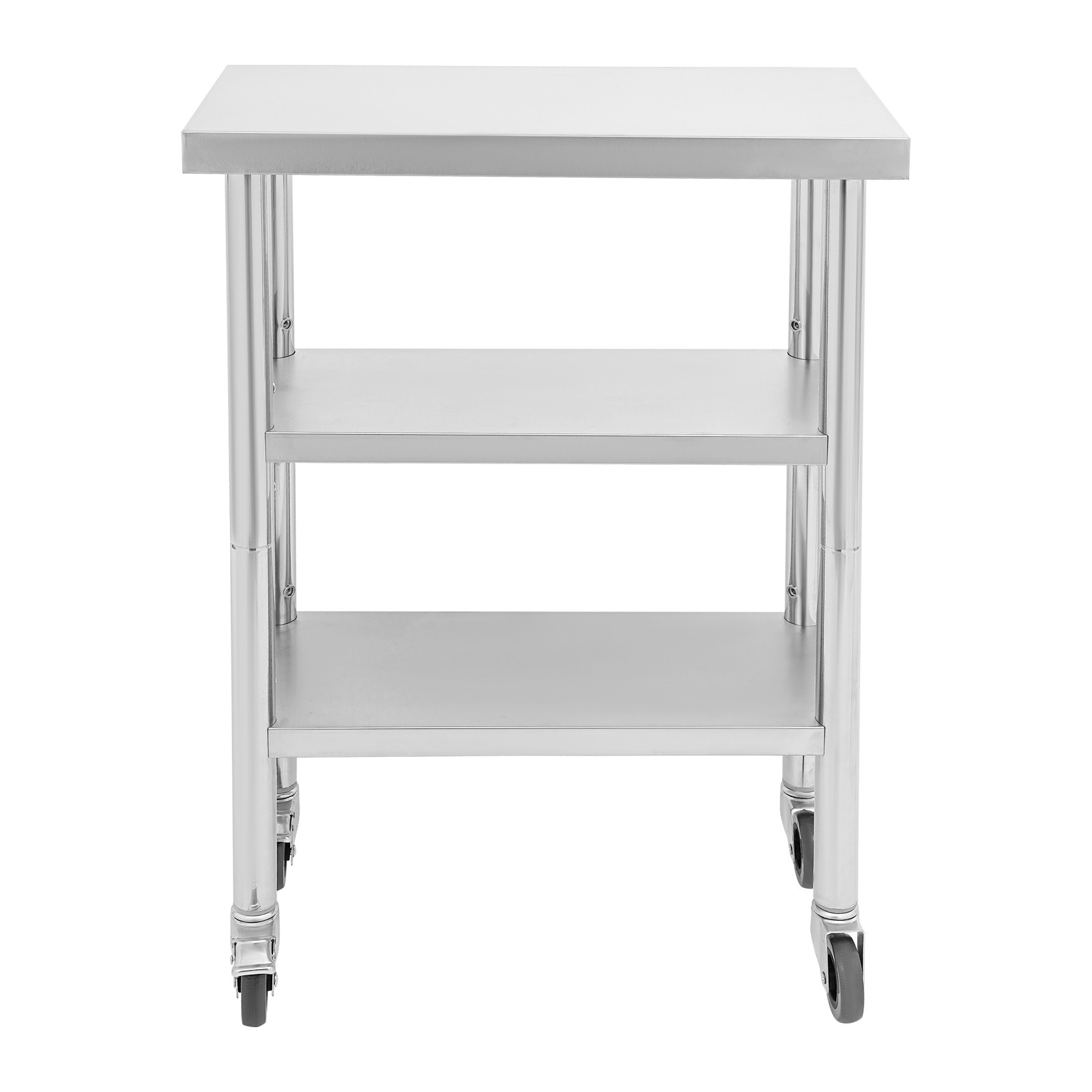 3 Tiers Adjustable Worktable 24*14*35in Drafting Table Stainless Steel Workbench
