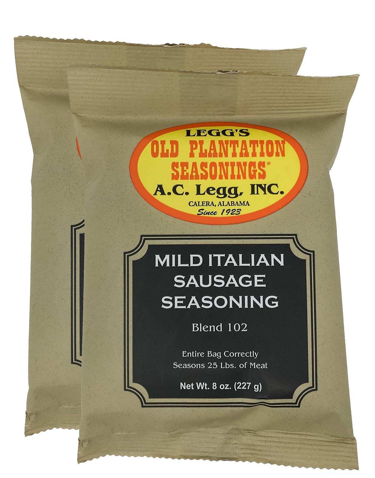 A.C. Legg’s – Mild Italian Sausage Seasoning – 2 Pack 8 Ounce (Pack of 2)