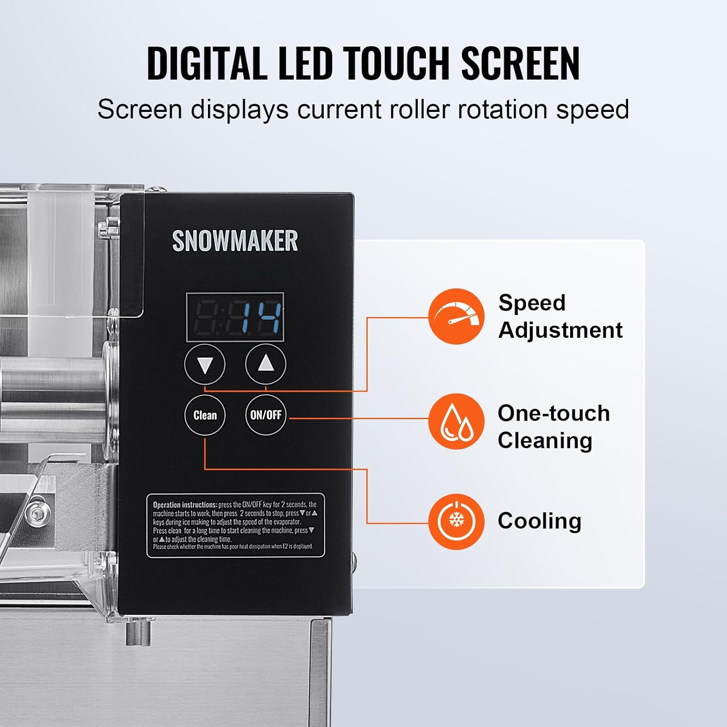 Stainless Steel Snowflake Ice Maker – 176.4LBS/24H for Cafés & Bakeries