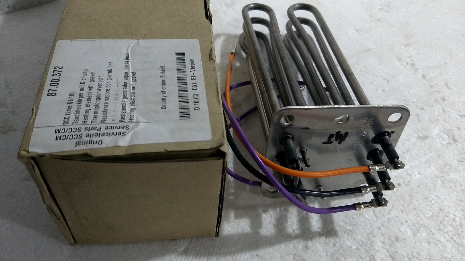 SCC Linie 61/101 Heating Element With Gasket – 9KW – 255/440V – Finland