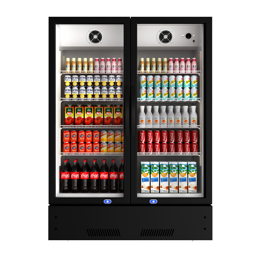 39″ Commercial 2 Glass Doors Merchandiser Refrigerator Display Cooler 17.1 Cu.Ft