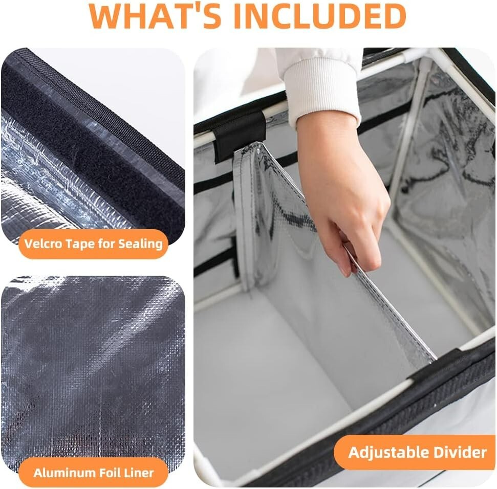 MMG Insulated Food Delivery Bag for E-bikes, Scooters, Motorcycles. Waterproof