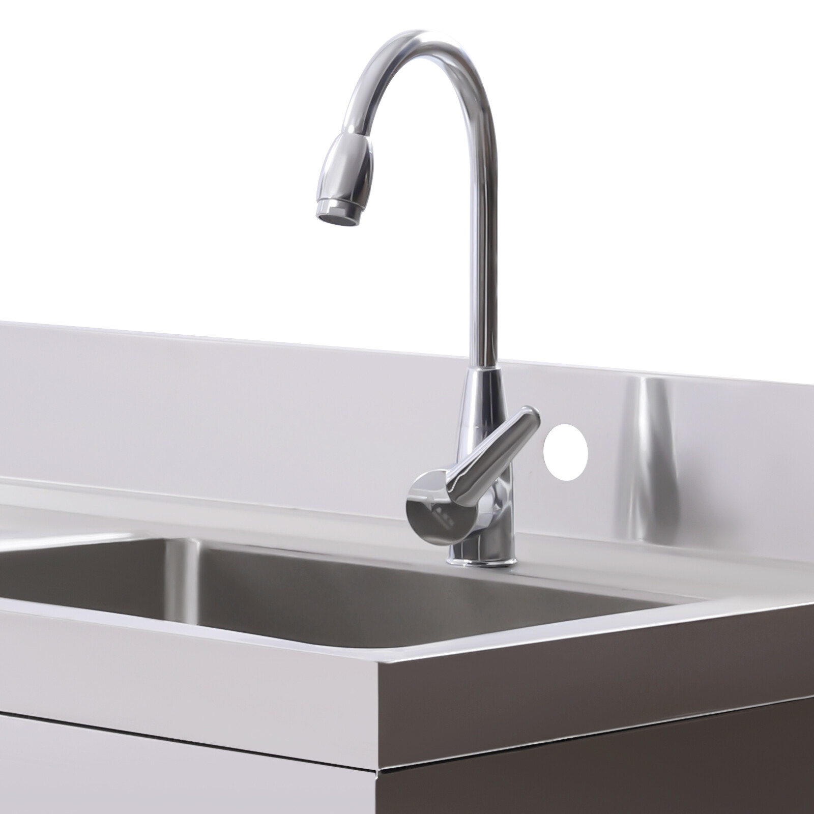 Stainless Steel Utility Sink Single Bowl Free Standing Kitchen Sink Farmhouse