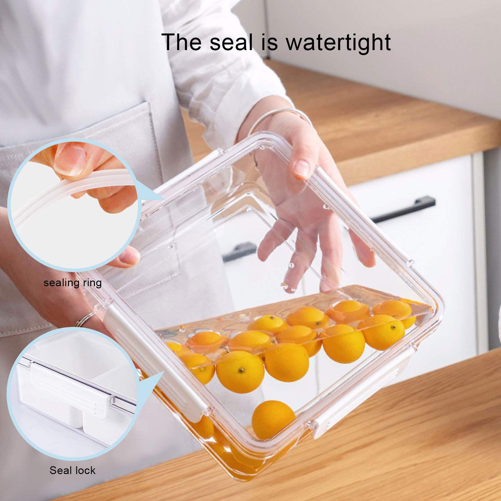 Divided Serving Tray with Lid, Removable Square, White-4 Compartments
