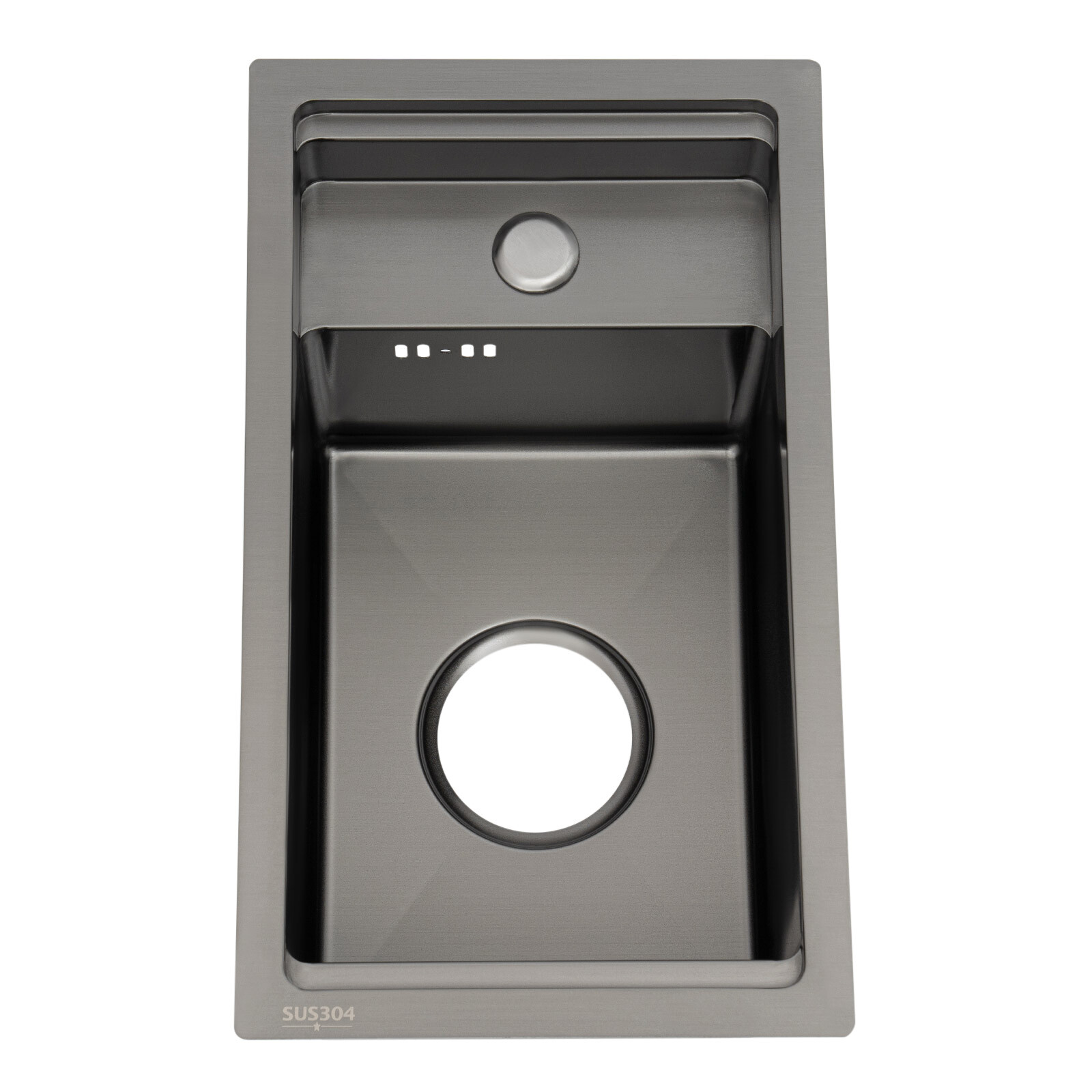 Single Bowl Kitchen Bar Sink Hidden Drop-in Kitchen Sink with Folding Faucet